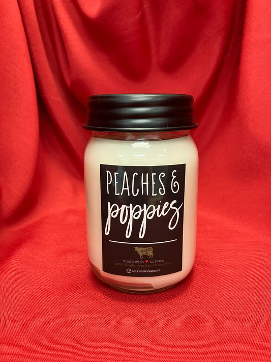 Peaches and Poppies Jar Candle
