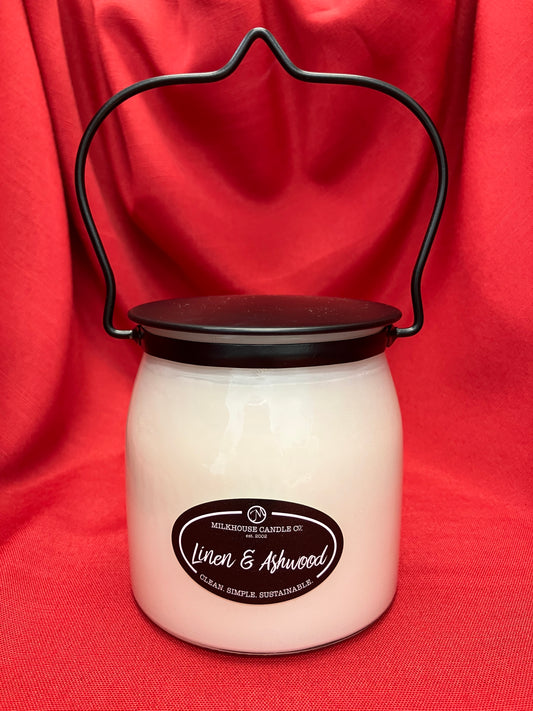 Linen & Ashwood Jar Candle