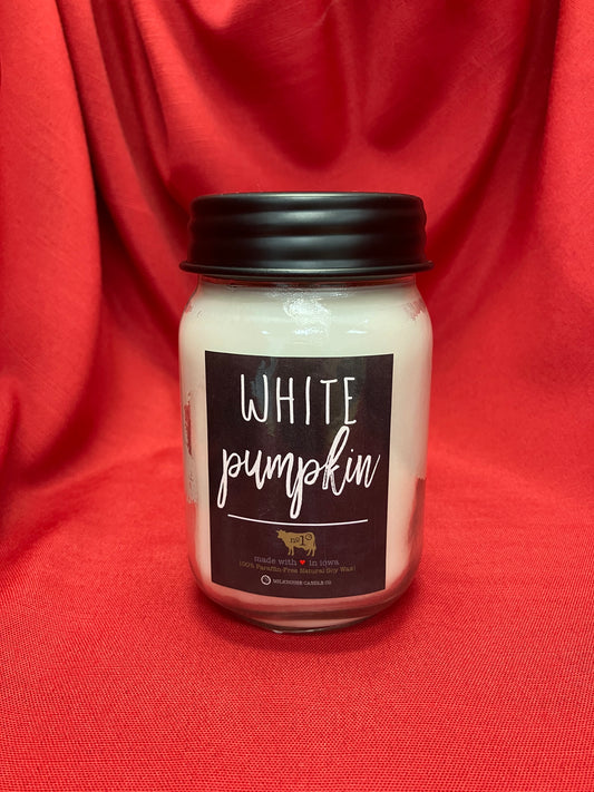 White Pumpkin Jar Candle
